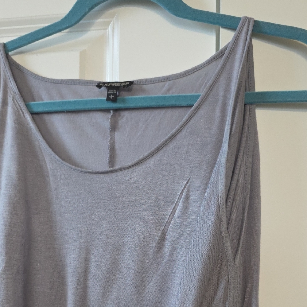 Express Soft Gray Long Sleeve Tee